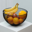 Laden Sie das Bild in den Galerie-Viewer, Moderne Obstschale // Metall // Rund, Schwarz // dekorativer Designer Obstkorb 28 x 28 x 16 cm