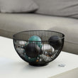 Laden Sie das Bild in den Galerie-Viewer, Moderne Obstschale // Metall // Rund, Schwarz // dekorativer Designer Obstkorb 28 x 28 x 16 cm