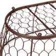 Laden Sie das Bild in den Galerie-Viewer, Modernes Brotkörbchen // Drahtkorb Vintage Design // Metalldraht / Baumwolle // 28 x 19,5 x 11,5 cm