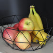 Laden Sie das Bild in den Galerie-Viewer, Moderner Obstkorb - Metall Schwarz Holz Design Braun - CALUTEA