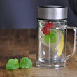 Laden Sie das Bild in den Galerie-Viewer, Teebereiter mit Henkel // 300 ml // 100% dicht // Tee-Glas doppelwandig - CALUTEA