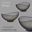 Laden Sie das Bild in den Galerie-Viewer, Moderne Obstschale // Metall // Stahlgrau - Schwarz // dekorativer Designer Obstkorb - CALUTEA