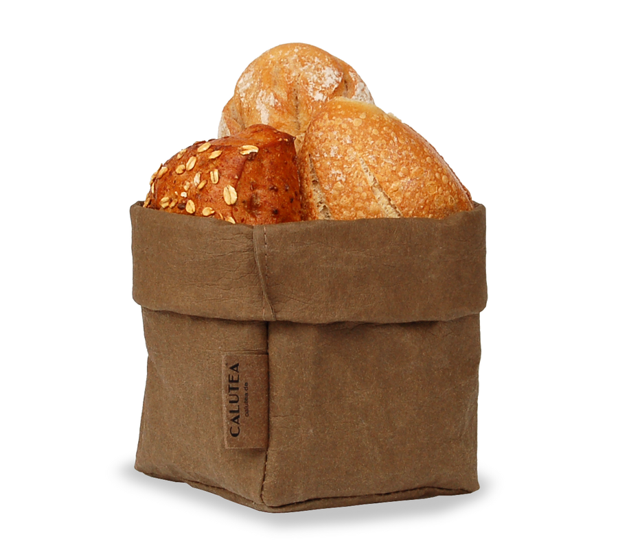 Kleiner Brotkorb // modern // veganes Leder // Krempelkorb